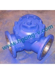 DIN WCB flange floating three way ball valve